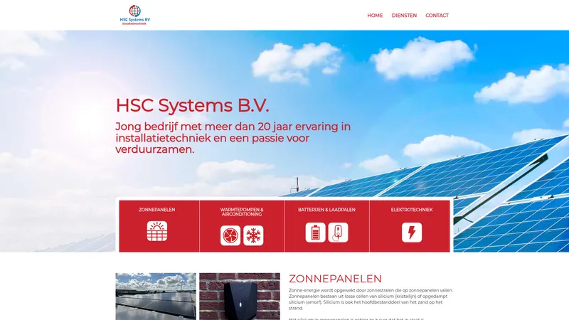 Website van HSC Systems B.V