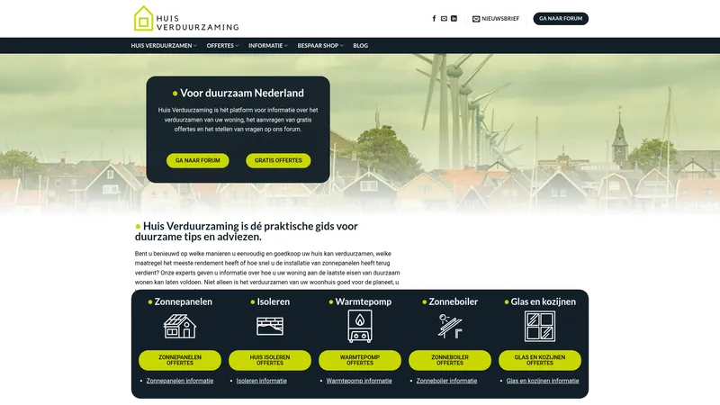 Website van Huis Verduurzaming