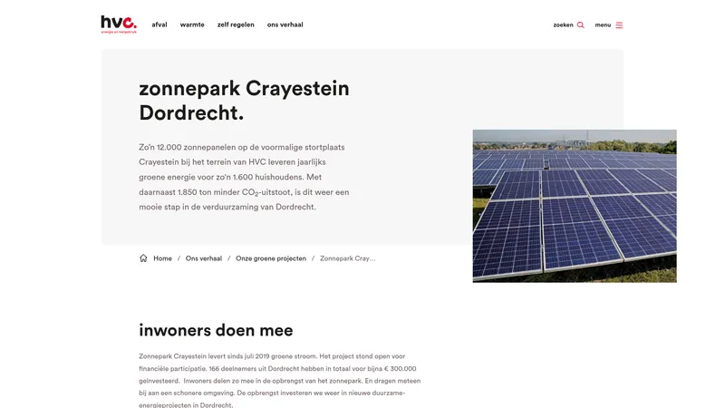 Website van HVC Groep