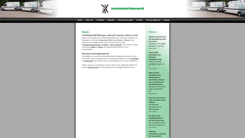 Website van Installatiebedrijf Rijsbergen