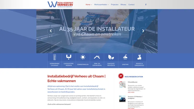 Website van Installatiebedrijf Verhees