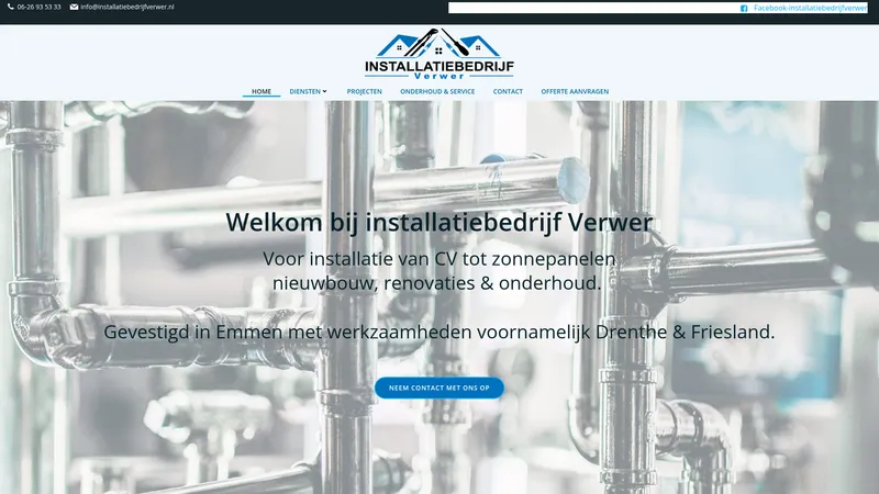 Website van Installatiebedrijfverwer