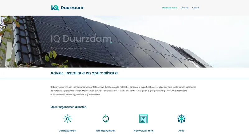 Website van IQ Duurzaam
