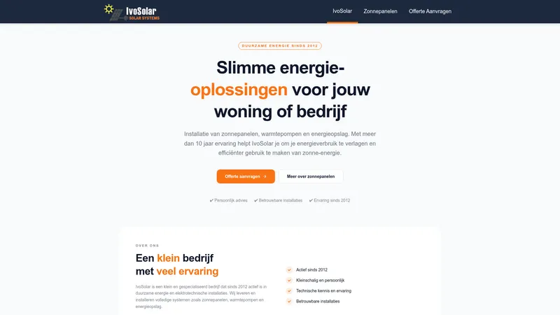 Website van IvoSolar