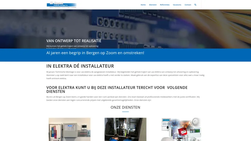 Website van Jansen-Elektra B.V