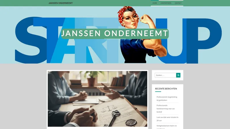 Website van Janssen Onderneemt