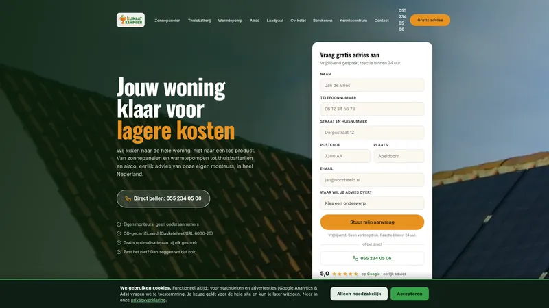 Website van Klimaat Kampioen