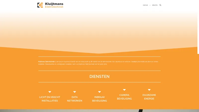 Website van Kluijtmans Elektrotechniek