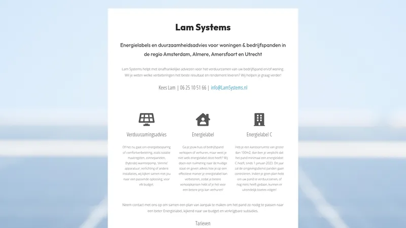 Website van Lam Systems