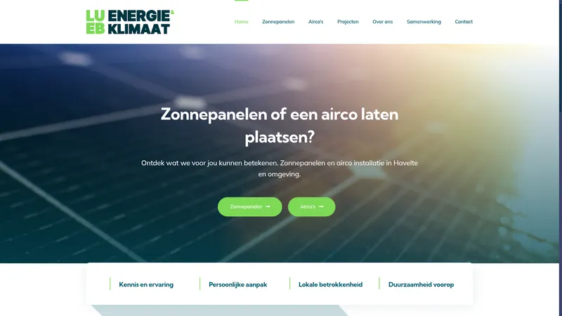 Website van Lueb Energie & Klimaat