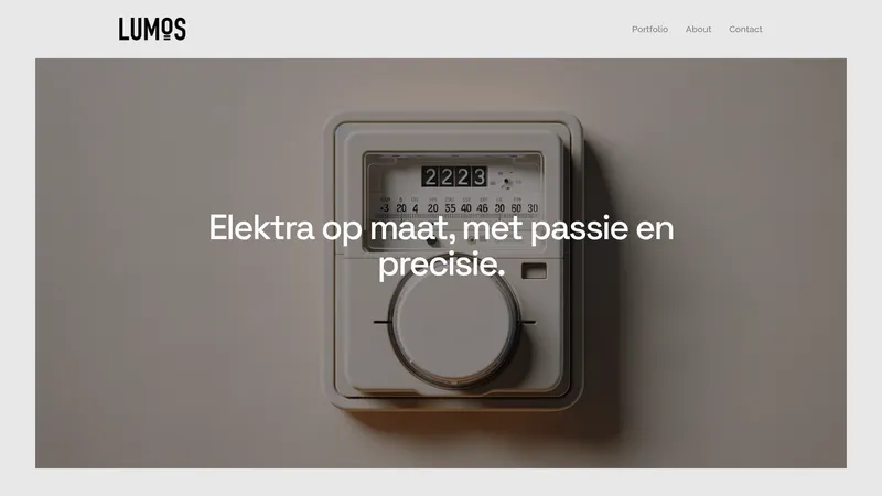 Website van Lumos Elektrotechniek