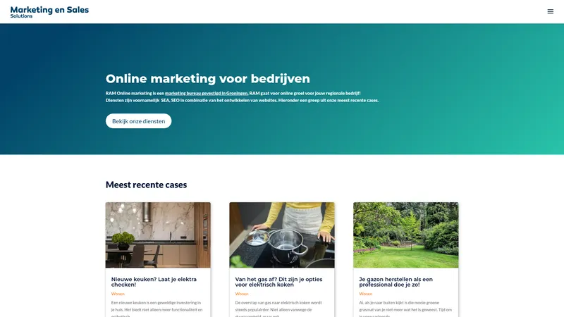 Website van M&S Solutions