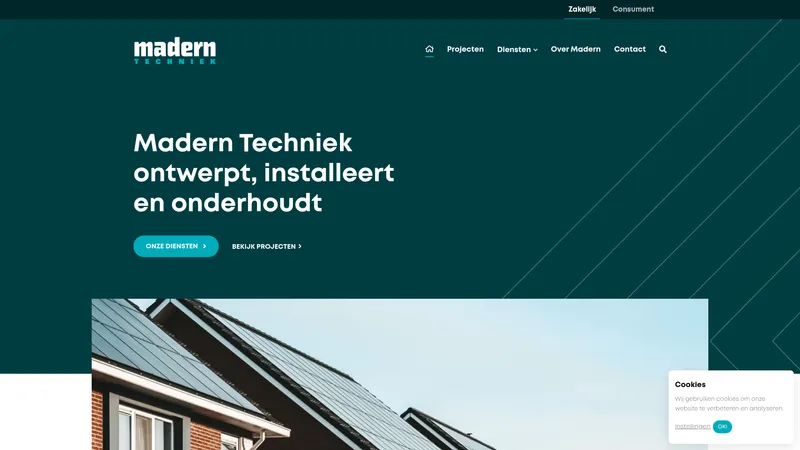 Website van Maderntechniek