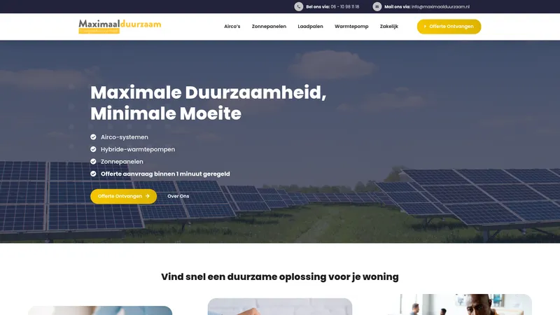 Website van Maximaal Duurzaam