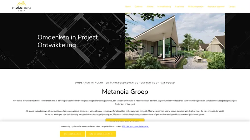 Website van Metanoia Groep