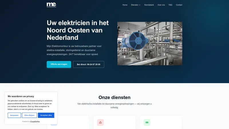 Website van Mijn Elektromonteur