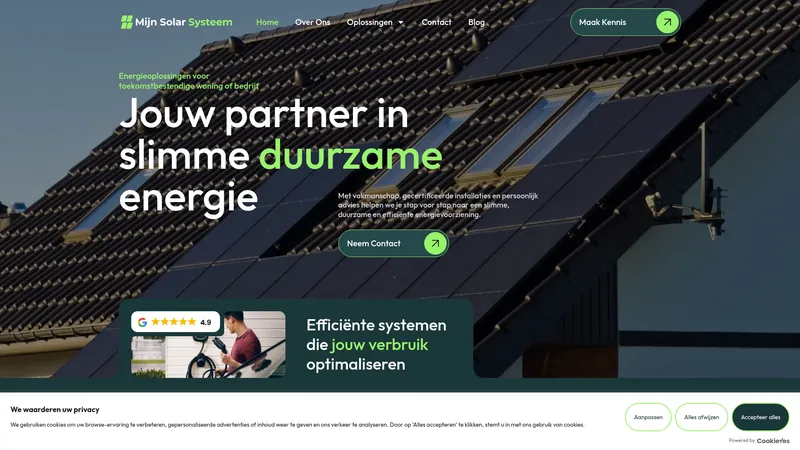 Website van Mijn Solar Systeem