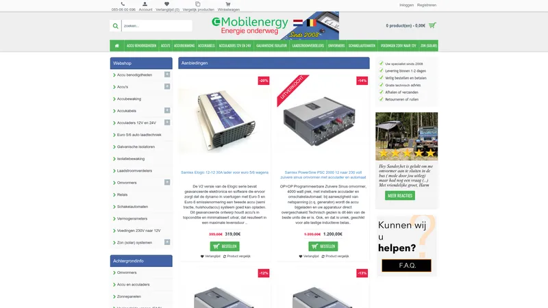 Website van Mobilenergy