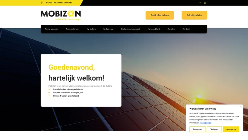 Website van Mobizon
