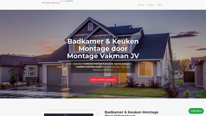 Website van Montage Vakman JV