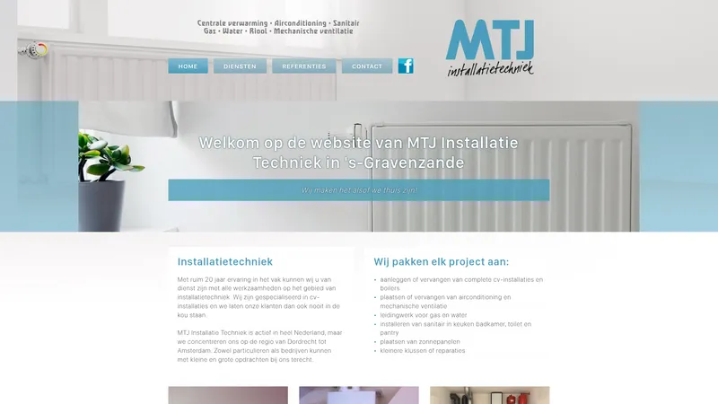 Website van MTJ Installatie Techniek