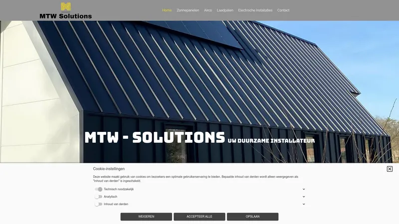 Website van MTW - Solutions