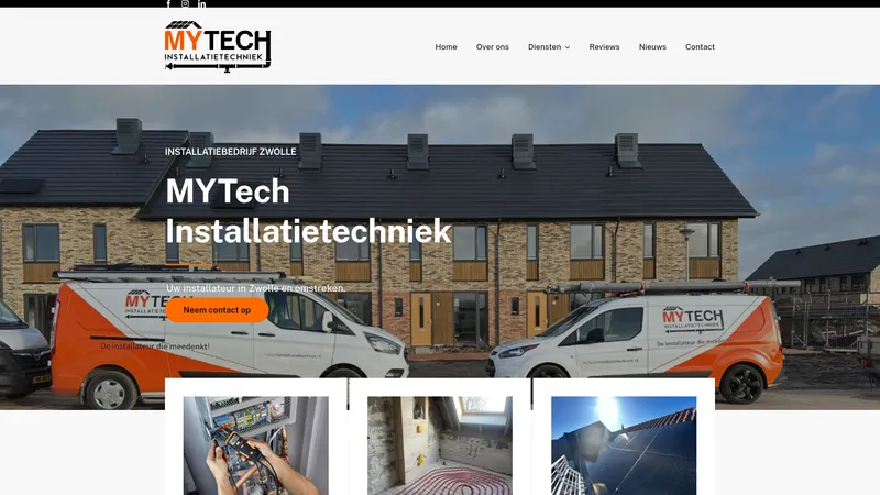 Website van MYTech Installatietechniek