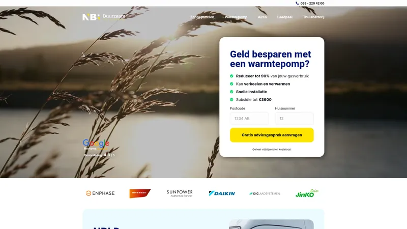 Website van NBI Duurzaam