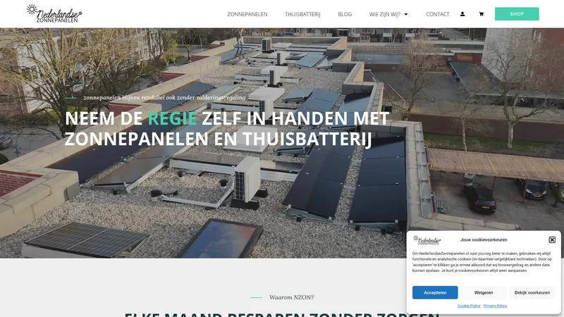 Website van Nederlandse Zonnepanelen