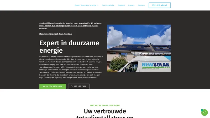 Website van NewSolar