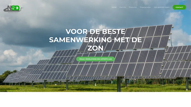 Website van Noord Solar Drachten