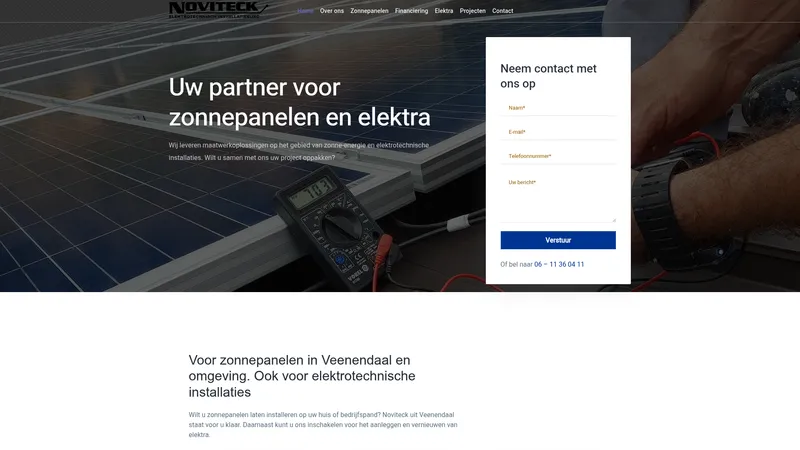 Website van Noviteck ETD