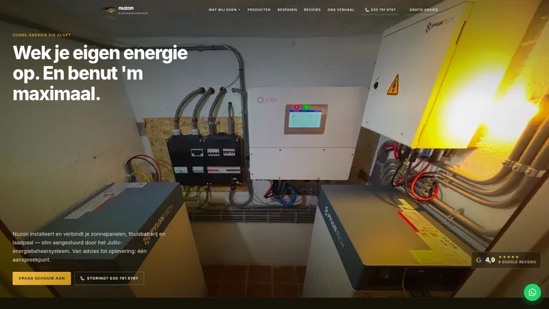 Website van NuZon B.V