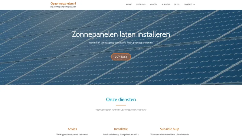 Website van Opzonnepanelen