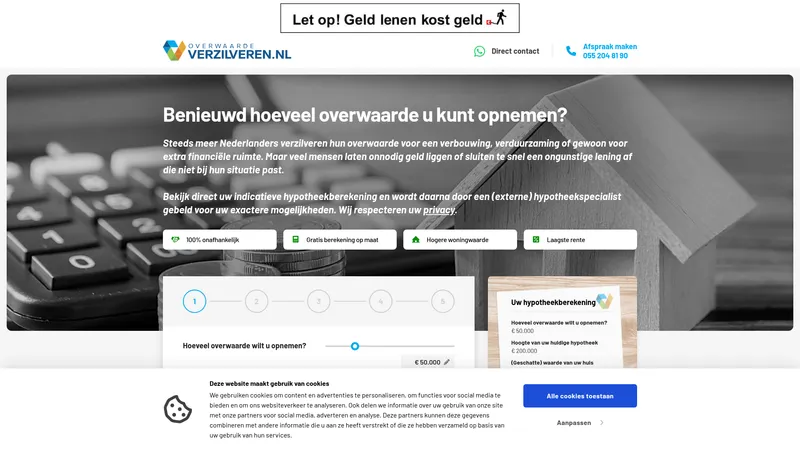 Website van Overwaardeverzilveren.nl
