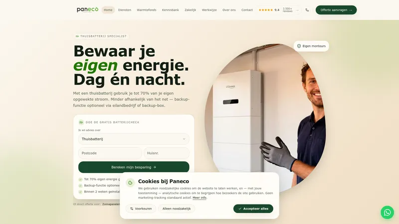 Website van Paneco