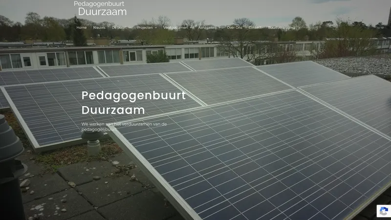 Website van Pedagogenbuurt Duurzaam