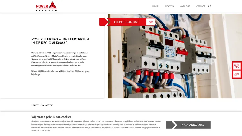Website van Pover Elektro