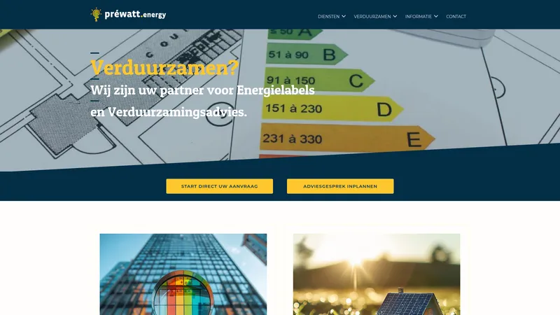 Website van préwatt.energy b.v