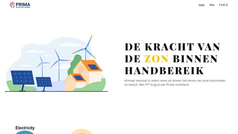 Website van Prima Installatie Techniek