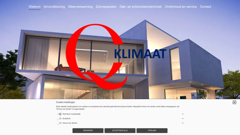 Website van Q-Klimaat BV