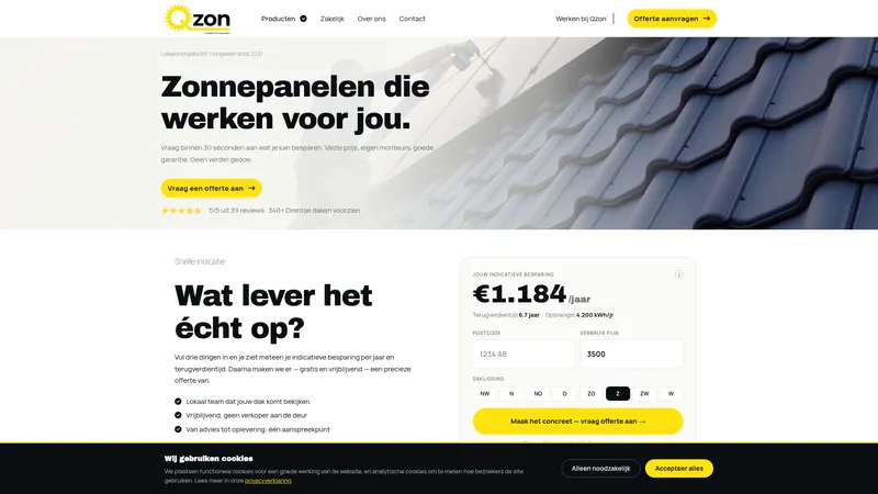 Website van Qzon BV