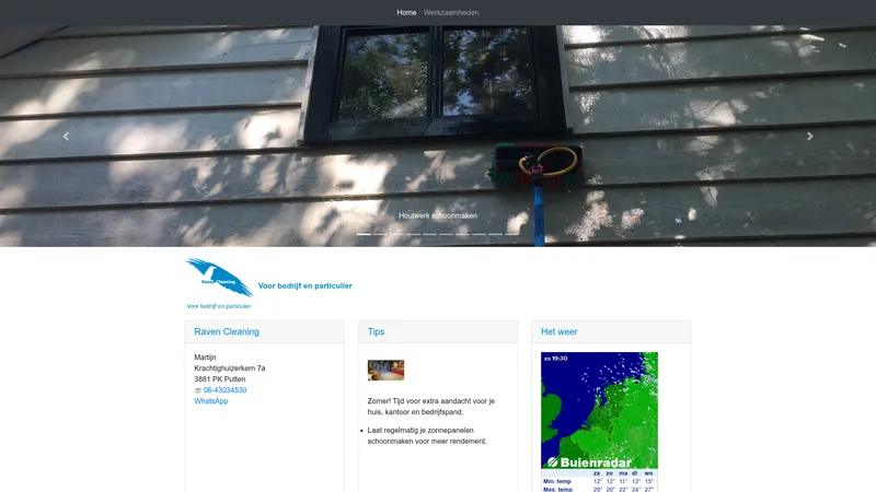 Website van Raven Cleaning
