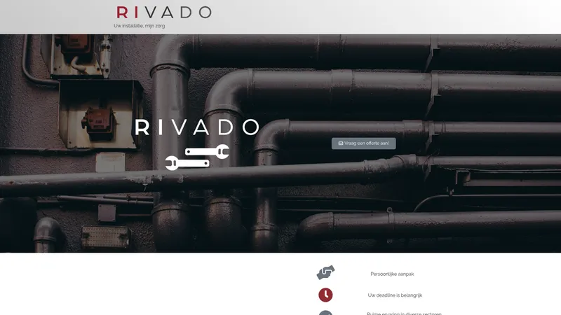 Website van Rivado Installatietechniek