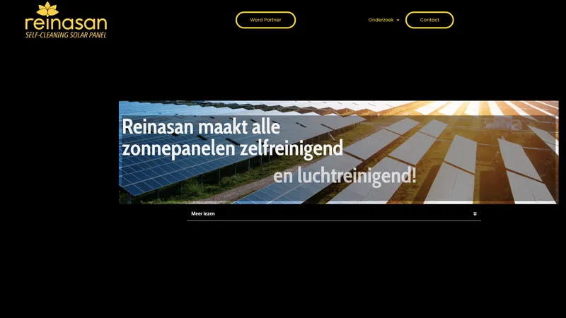 Website van Self-cleaning Solar Panel BV