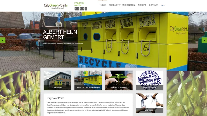 Website van Sevenmiles in opdracht van CityGreenPoint