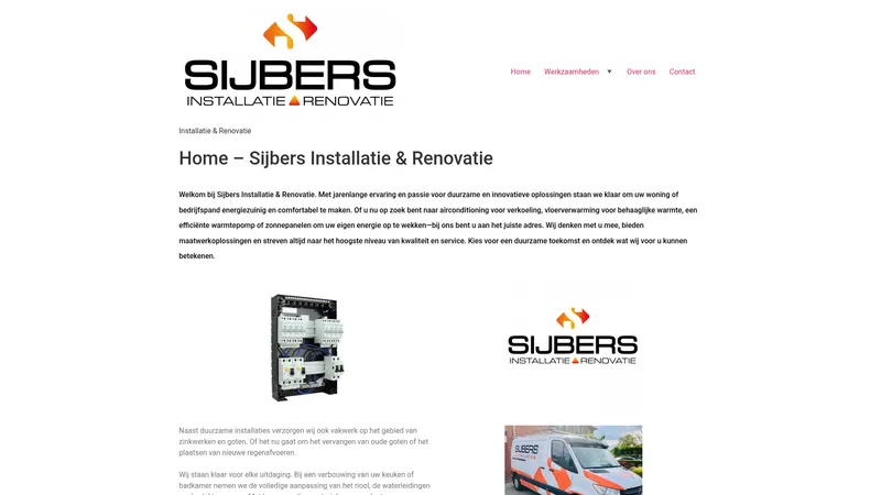 Website van Sijbers Installatie & Renovatie