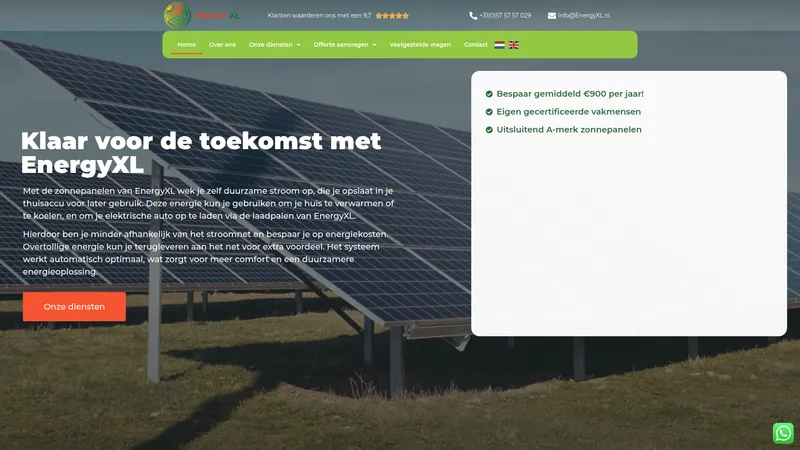 Website van sinds Energy XL