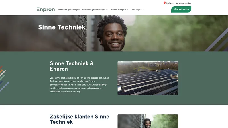 Website van Sinne Technyk Zonnepanelen Friesland