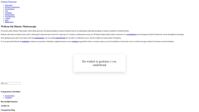 Website van Slimme Thuisenergie